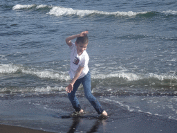Max at the RenaNera Beach and the Tyrrhenian Sea