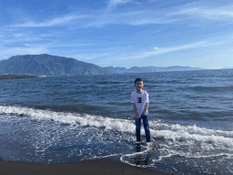 Max at the RenaNera Beach and the Tyrrhenian Sea