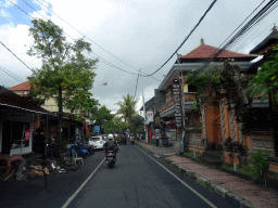 The Jalan Hanoman street, viewed from the taxi