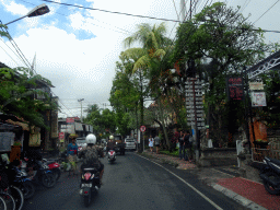 The Jalan Hanoman street, viewed from the taxi