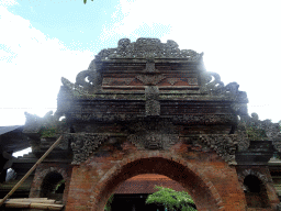 Top part of the back side of the entrance gate to the Puri Saren Agung palace