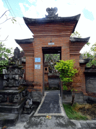 Entrance gate to a small temple at the Jalan Arjuna street