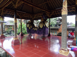 Pavilion with decorations at the Pura Taman Saraswati temple