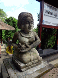 Statue at the entrance to the Goa Gajah temple