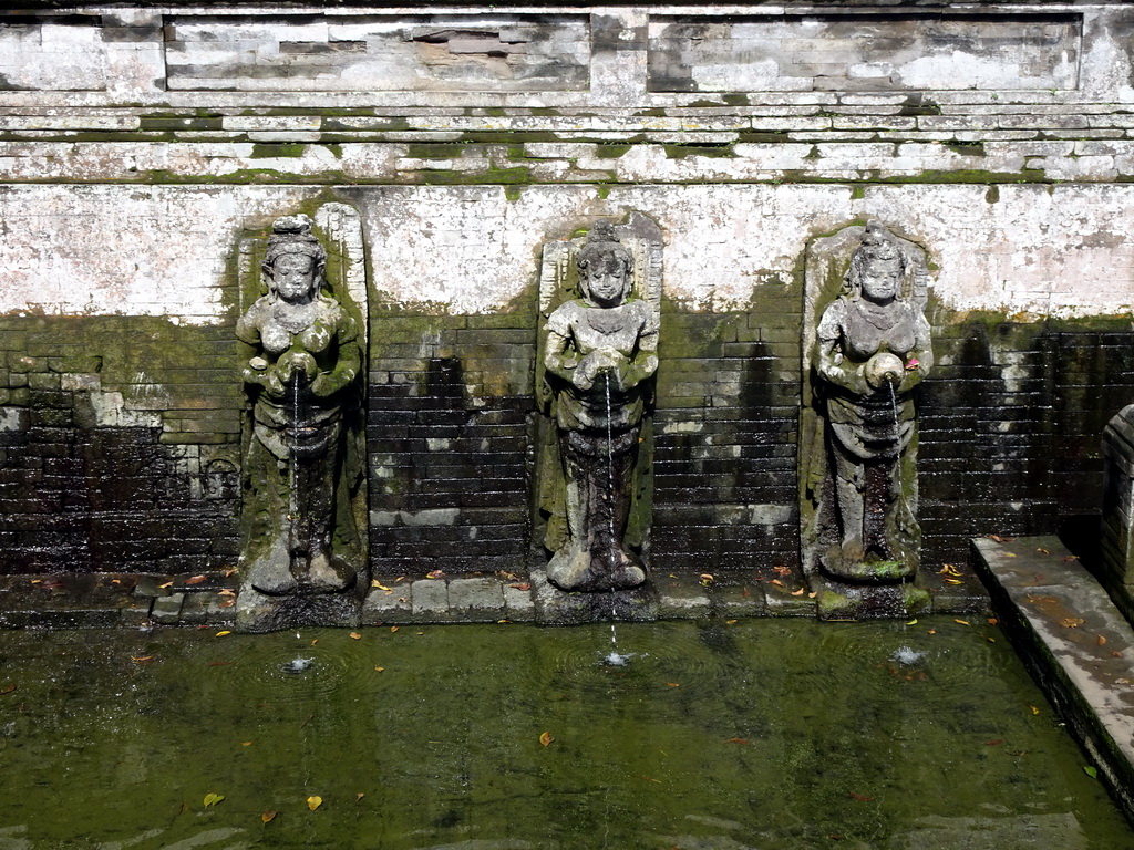 Fountains at the bathing place at the Goa Gajah temple