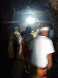 Miaomiao and Max in the `Elephant Cave` at the Goa Gajah temple