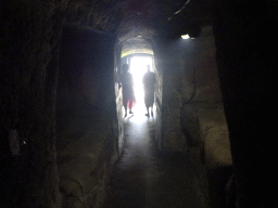 Miaomiao in the `Elephant Cave` at the Goa Gajah temple