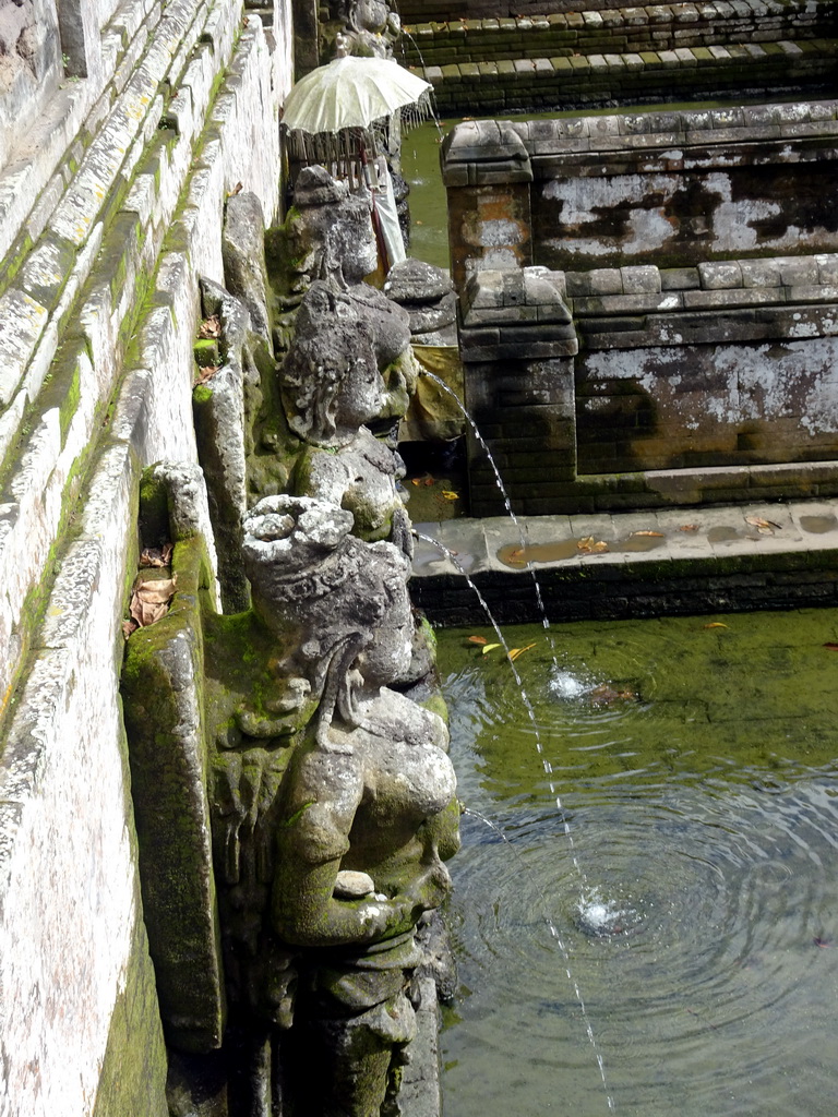 Fountains at the bathing place at the Goa Gajah temple