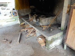 Working place at the Pura Taman temple at the Goa Gajah temple