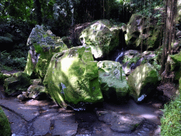 Rocks at the lower part of the Goa Gajah temple