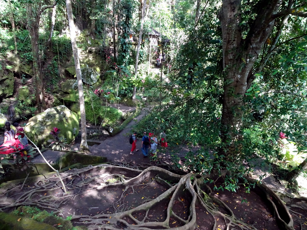 The lower part of the Goa Gajah temple