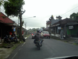 The Jalan Cokorda Gede Rai street, viewed from the taxi returning from Tegalalang