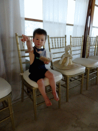 Max in a pavilion at the Tirtha Wedding Chapel