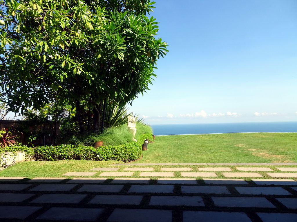 Grassland at the left side of the altar at the Tirtha Wedding Chapel