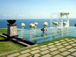 Walkway and altar at the Tirtha Wedding Chapel