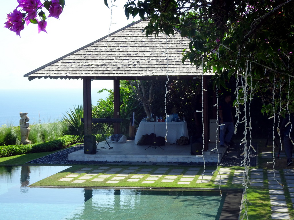 Pavilion at the right side of the altar at the Tirtha Wedding Chapel