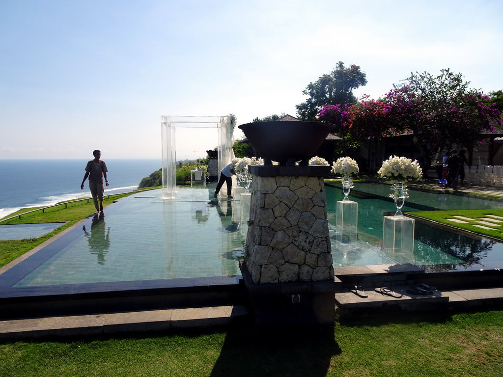 Walkway and altar at the Tirtha Wedding Chapel