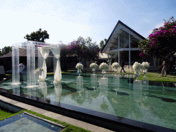 Walkway, altar and main pavilion at the Tirtha Wedding Chapel