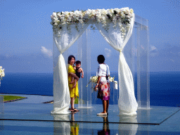 Miaomiao and Max at the altar at the Tirtha Wedding Chapel