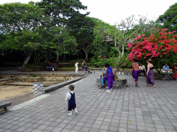 Max at the central square of the Pura Luhur Uluwatu temple