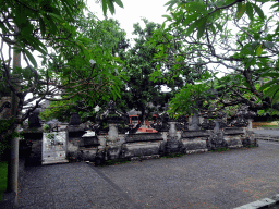 Wall and gate with swastikas at the Pura Luhur Uluwatu temple