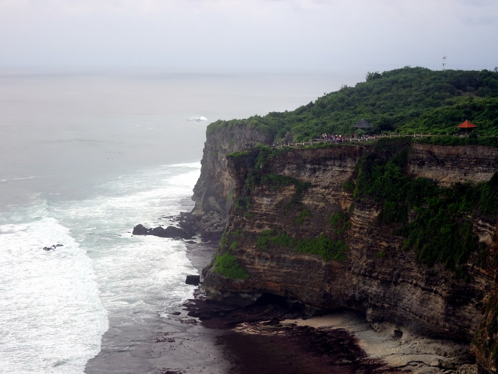 Cliffs and beach at the north side, viewed from the Pura Luhur Uluwatu temple