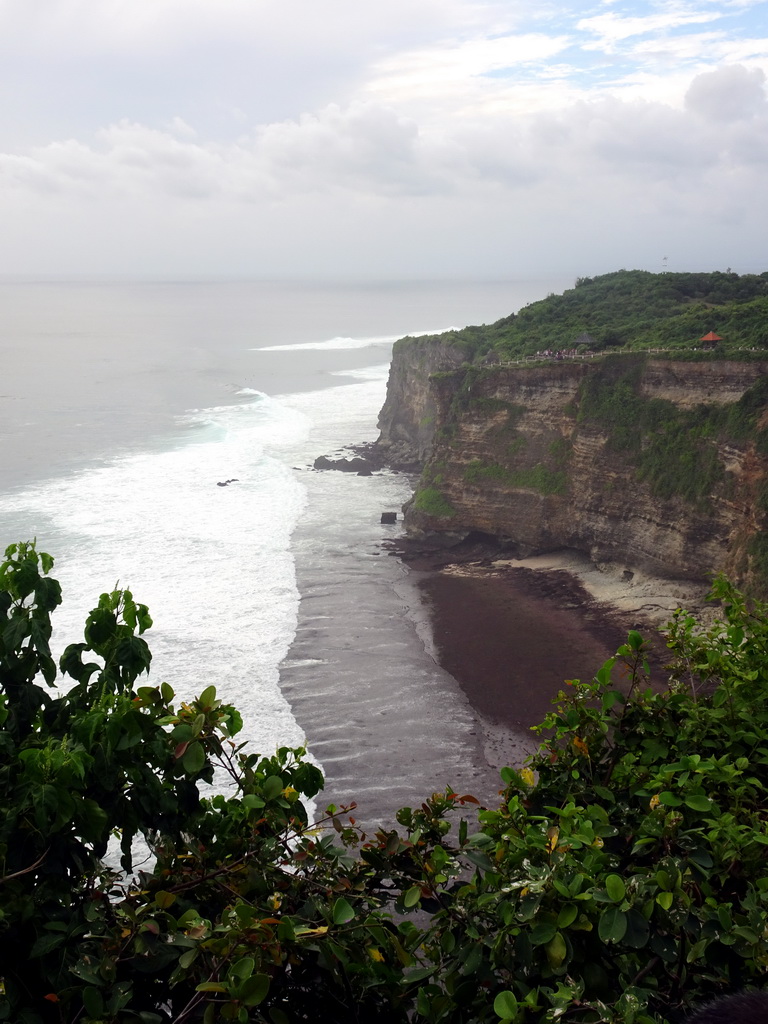 Cliffs and beach at the north side, viewed from the Pura Luhur Uluwatu temple