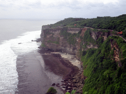 Cliffs and beach at the north side, viewed from the Pura Luhur Uluwatu temple