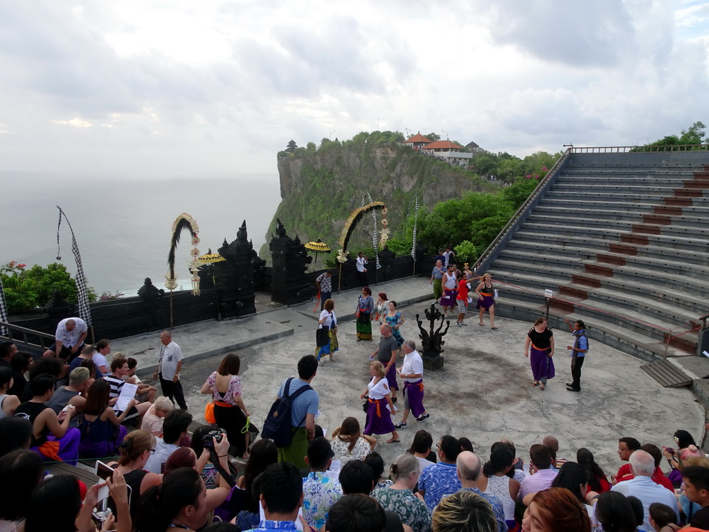 The Amphitheatre of the Pura Luhur Uluwatu temple, right before the Kecak and Fire Dance