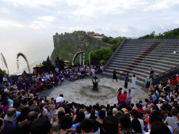 The Amphitheatre of the Pura Luhur Uluwatu temple, right before the Kecak and Fire Dance