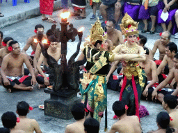 Rama and Sita during Act 1 of the Kecak and Fire Dance at the Amphitheatre of the Pura Luhur Uluwatu temple