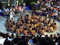 Bagawan and Sita during Act 2 of the Kecak and Fire Dance at the Amphitheatre of the Pura Luhur Uluwatu temple, at sunset