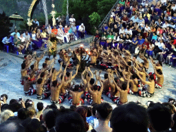 Rahwana during Act 2 of the Kecak and Fire Dance at the Amphitheatre of the Pura Luhur Uluwatu temple, at sunset