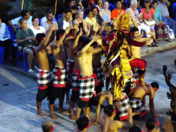 Rahwana during Act 2 of the Kecak and Fire Dance at the Amphitheatre of the Pura Luhur Uluwatu temple, at sunset