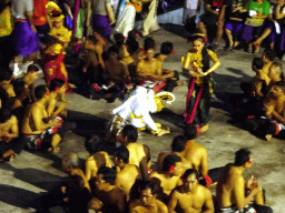 Haruman and Sita during Act 4 of the Kecak and Fire Dance at the Amphitheatre of the Pura Luhur Uluwatu temple, by night
