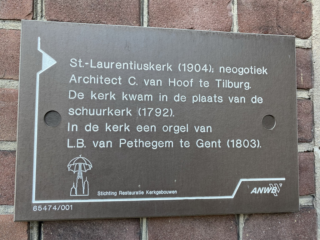 Explanation on the Sint-Laurentiuskerk church