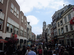 Steenweg shopping street and Dom Tower