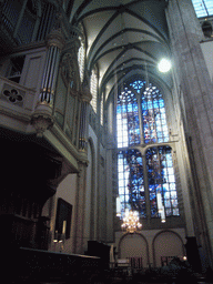 Organ and stained glass window in the Dom Church