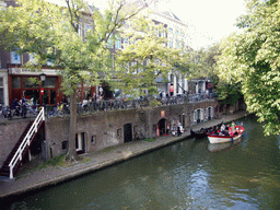 Oudegracht canal with boats