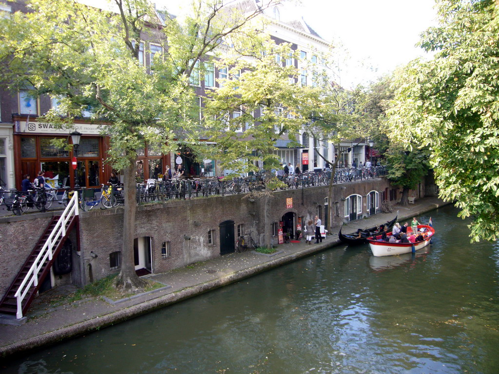 Oudegracht canal with boats