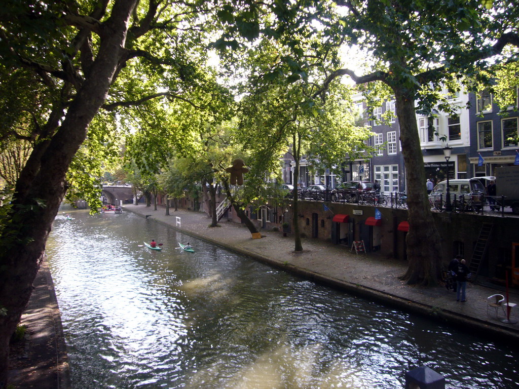 Oudegracht canal with boats