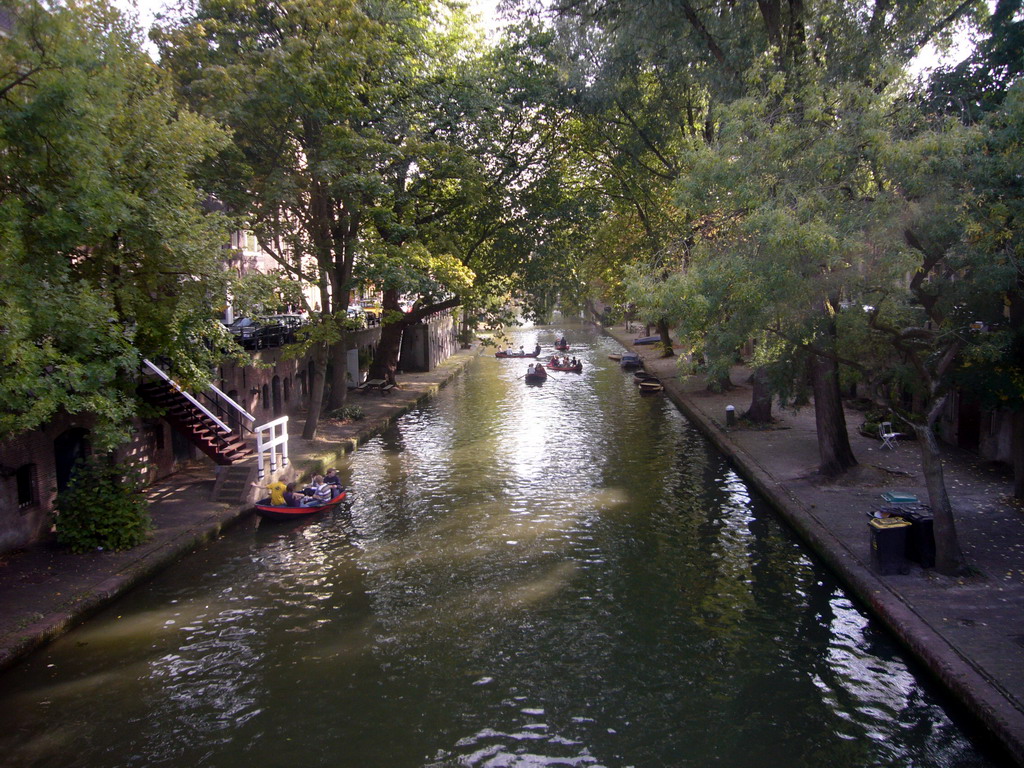 Oudegracht canal with boats