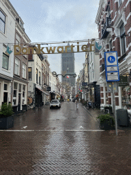 The Zadelstraat street and the west side of the Dom Tower, viewed from the Mariaplaats square