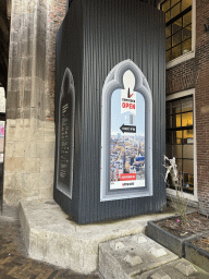 Sign at the bottom of the Dom Tower at the Jacob van Eyckpassage street