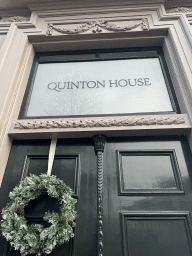 Entrance to the Quinton House at the Nieuwgracht street