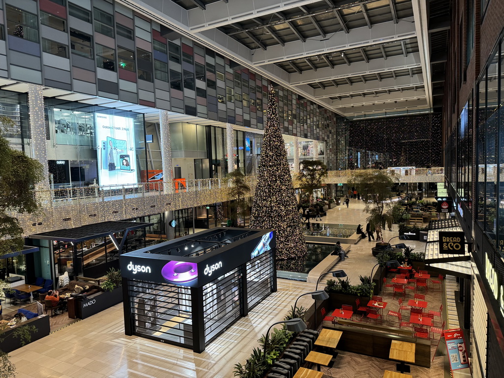 Christmas tree and light decorations at the Hoog Catharijne shopping mall