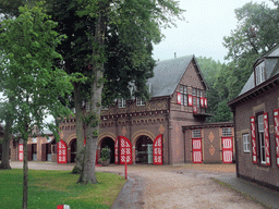 Buildings at the Stalplein square at the De Haar Castle