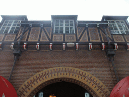 Facade of one of the buildings at the Stalplein square at the De Haar Castle