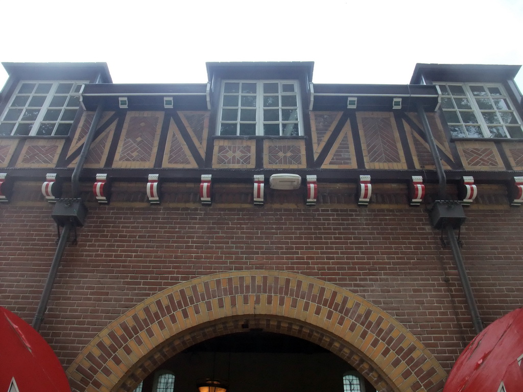 Facade of one of the buildings at the Stalplein square at the De Haar Castle