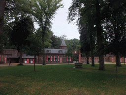 Buildings at the Stalplein square at the De Haar Castle